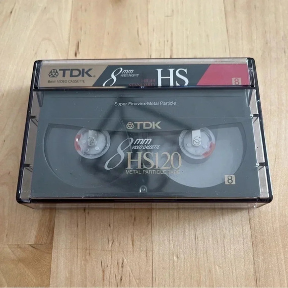 TDK 8mm HS120 Cassette Tape w/ Case And Labels - Picture 1 of 5
